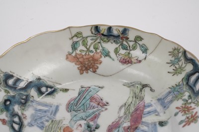 Lot 881 - A Chinese sparrow beak jug; and three saucers