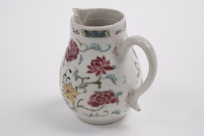Lot 881 - A Chinese sparrow beak jug; and three saucers