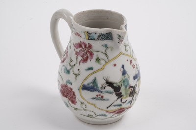 Lot 881 - A Chinese sparrow beak jug; and three saucers