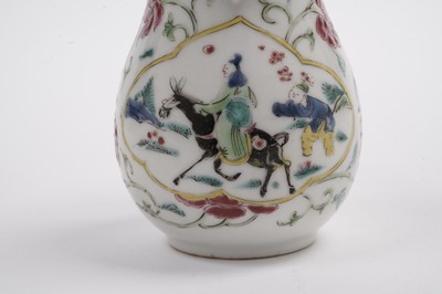 Lot 881 - A Chinese sparrow beak jug; and three saucers