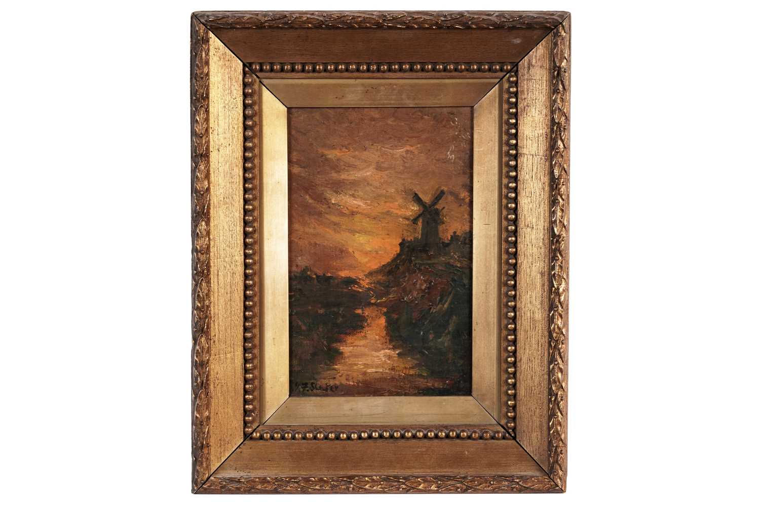 Lot 132 - John Falconar Slater - Windmill at sunset | oil