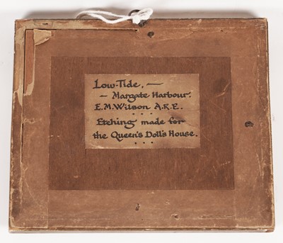 Lot 23 - Eli Marsden Wilson - Low-Tide Margate Harbour | miniature print for Queen Mary's Doll's House