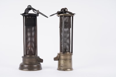 Lot 1425 - Two Davy type lamps