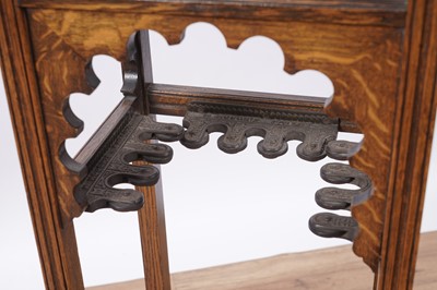 Lot 94 - An unusual Edwardian oak hall stand with snooker cue storage