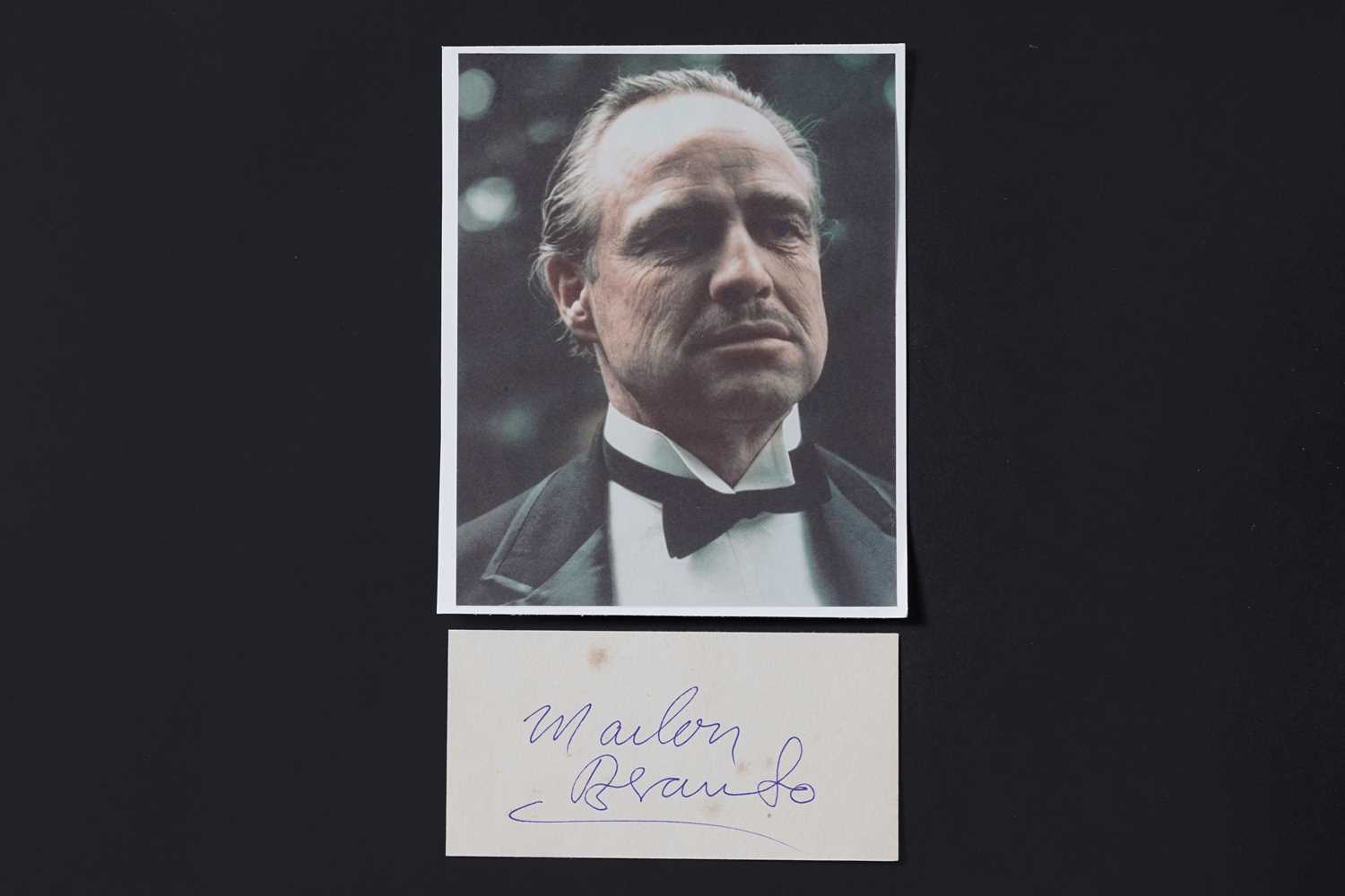 Lot 711 - A Marlon Brando signed autographed piece of paper