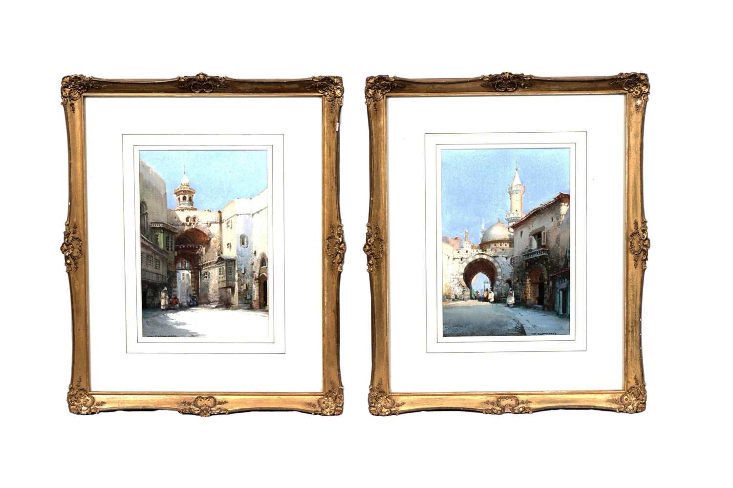 Lot 943 - Noel Harry Leaver - A Moorish Archway, and An Arabian City | watercolour
