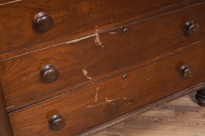 Lot 137 - A Victorian carved walnut chest of drawers