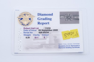 Lot 42 - A solitaire diamond ring