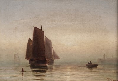 Lot 123 - Duncan Fraser Mclea - Leith Fishing Boats Offloading & Leith Fishing Boats | oils