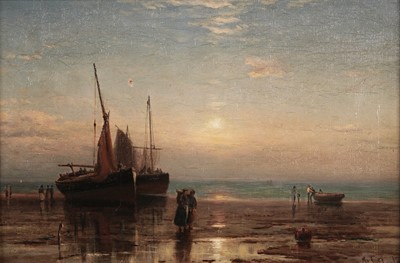 Lot 123 - Duncan Fraser Mclea - Leith Fishing Boats Offloading & Leith Fishing Boats | oils