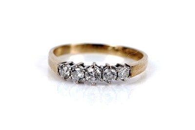Lot 1 - A diamond five stone ring