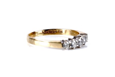 Lot 1 - A diamond five stone ring