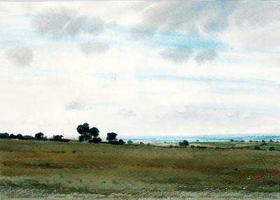 Lot 976 - John Peace - Tyne Valley from Hedley on the Hill | watercolour