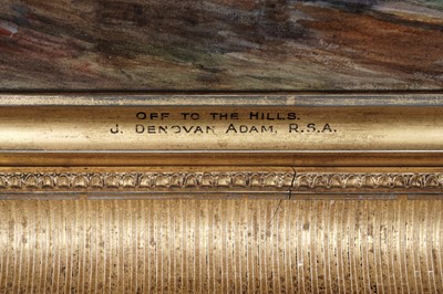Lot 982 - Joseph Denovan Adam RSA RSW - Off to the Hills | watercolour
