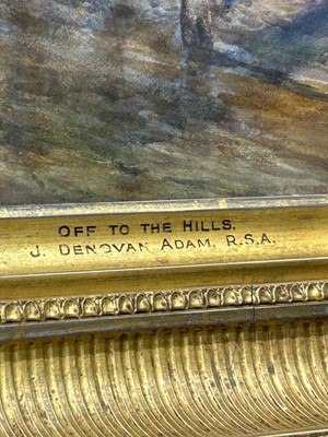 Lot 982 - Joseph Denovan Adam RSA RSW - Off to the Hills | watercolour
