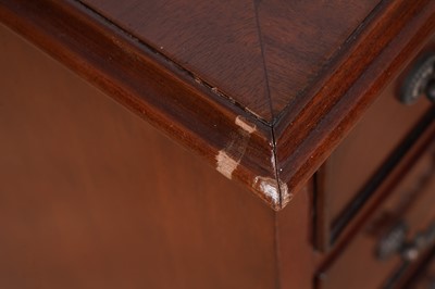 Lot 461 - A substantial Georgian style mahogany kneehole desk
