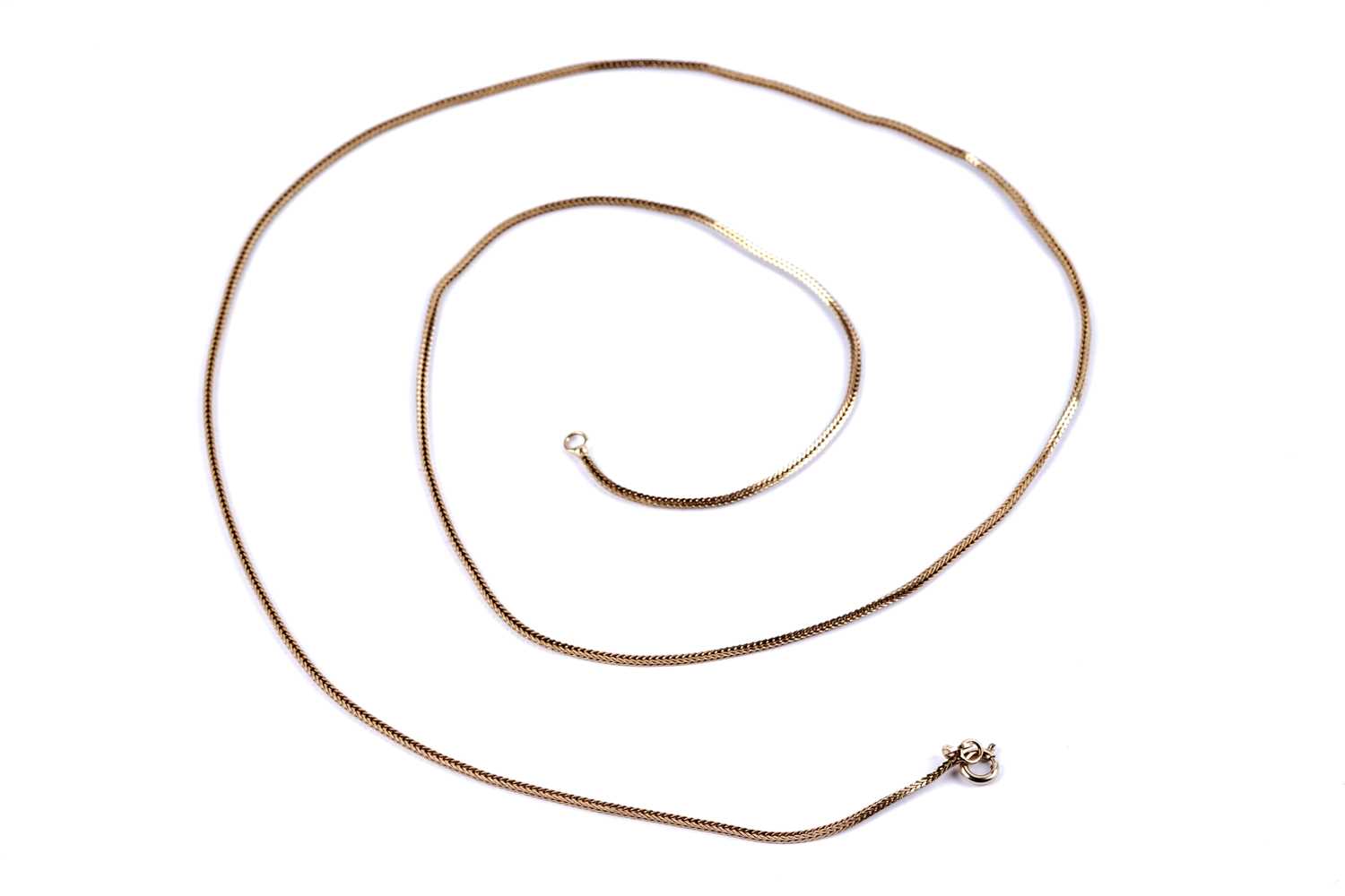 Lot 16 - A yellow gold snake link chain necklace
