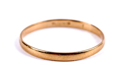 Lot 18 - Two 9ct yellow gold wedding bands; and another yellow gold wedding ring