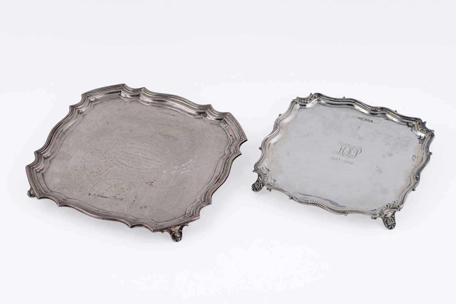 Lot 19 - Two silver salvers