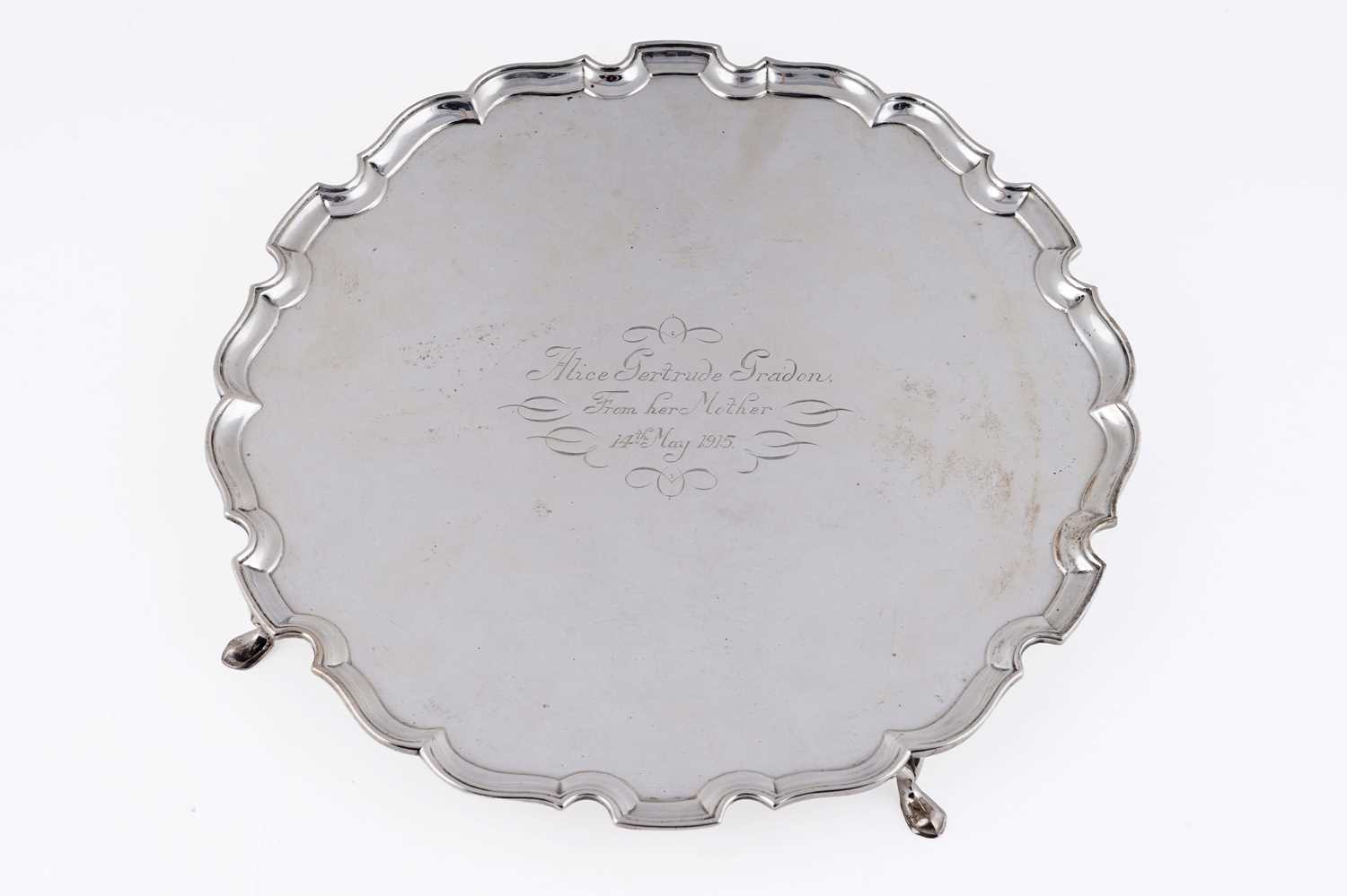 Lot 95 - A George V silver salver