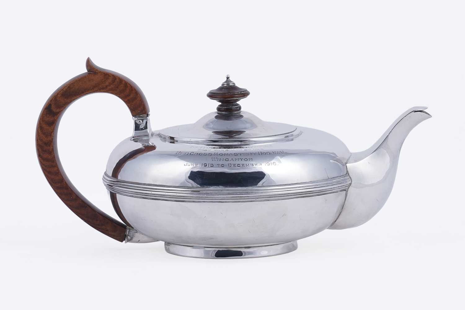 Lot 96 - A Great War period silver teapot