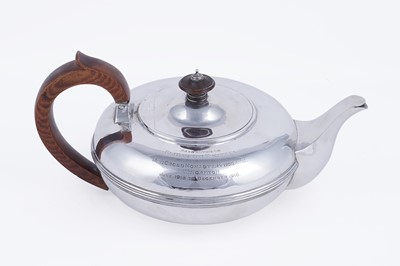 Lot 96 - A Great War period silver teapot