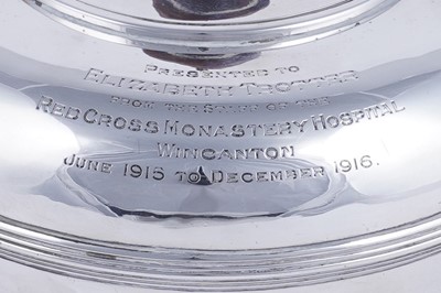 Lot 96 - A Great War period silver teapot