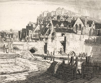 Lot 1024 - Frederick Landseer Griggs – The Quay | etching