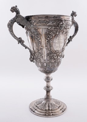 Lot 97 - A Victorian silver trophy cup