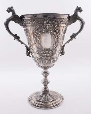Lot 97 - A Victorian silver trophy cup