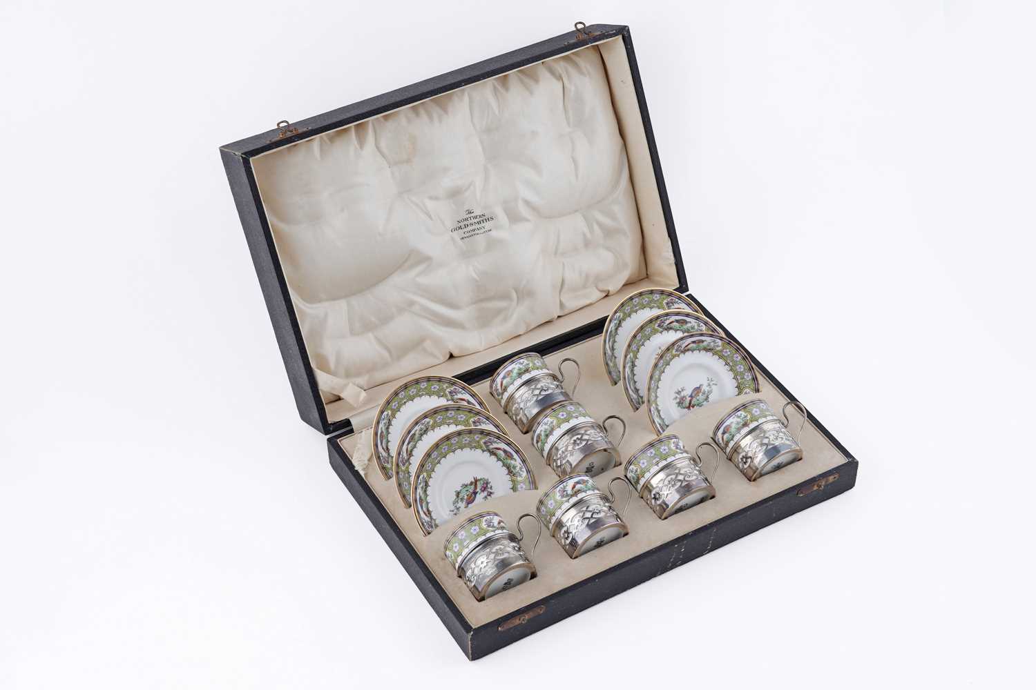 Lot 8 - A George V demi tasse coffee service in a lined and fitted case