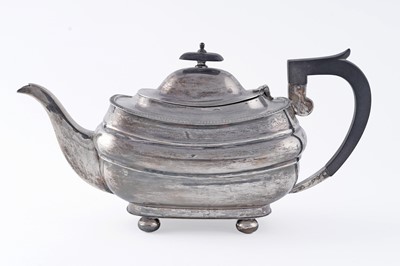 Lot 20 - A George VI silver three-piece tea set