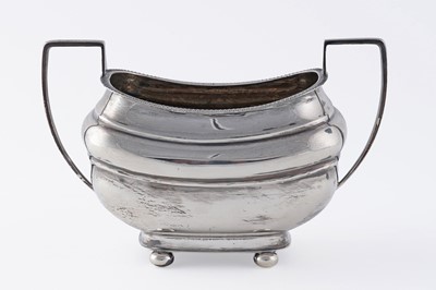 Lot 20 - A George VI silver three-piece tea set