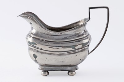 Lot 20 - A George VI silver three-piece tea set