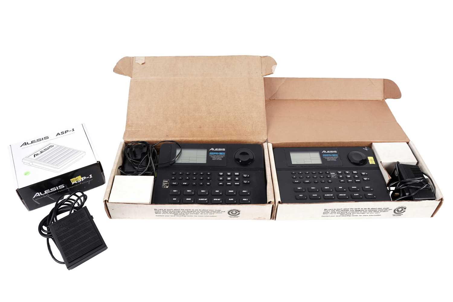 158 - Two Alesis drum machines and foot pedal