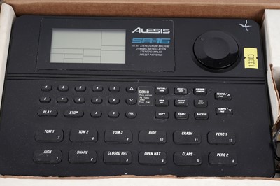 Lot 158 - Two Alesis drum machines and foot pedal