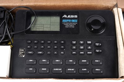 Lot 158 - Two Alesis drum machines and foot pedal