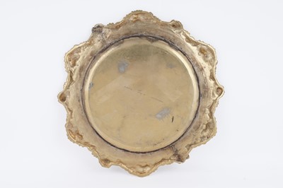 Lot 54 - An antique silver gilt dessert plate