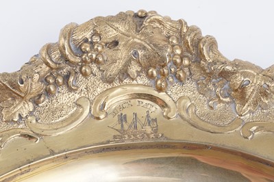 Lot 54 - An antique silver gilt dessert plate