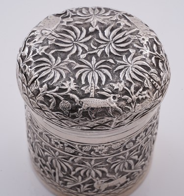 Lot 34 - Two Indian silver boxes