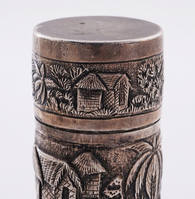 Lot 34 - Two Indian silver boxes