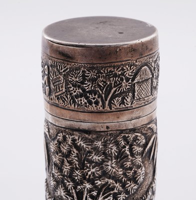 Lot 34 - Two Indian silver boxes