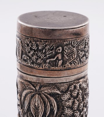 Lot 34 - Two Indian silver boxes