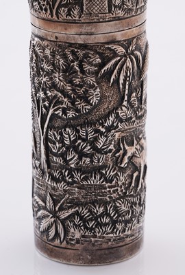 Lot 34 - Two Indian silver boxes