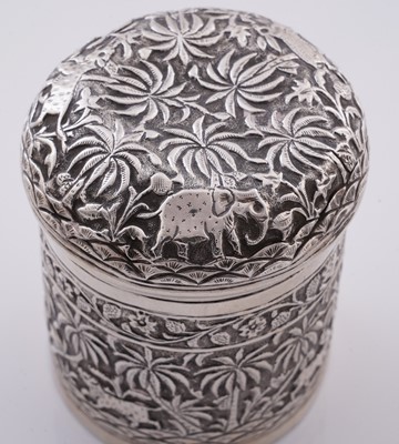Lot 34 - Two Indian silver boxes