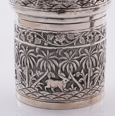 Lot 34 - Two Indian silver boxes