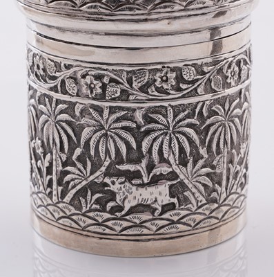 Lot 34 - Two Indian silver boxes