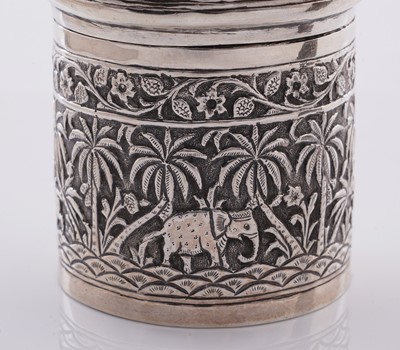 Lot 34 - Two Indian silver boxes