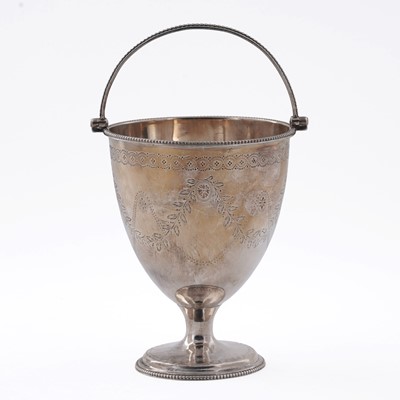 Lot 38 - A George III Silver swing handled sugar antique vase