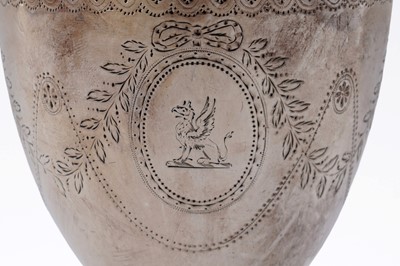 Lot 38 - A George III Silver swing handled sugar antique vase